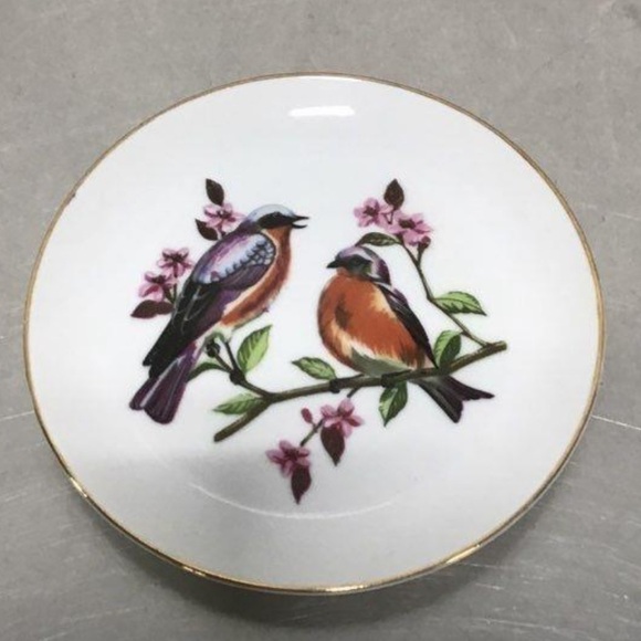 VINTAGE CHADWICK-MILLER INC. COLLECTOR DECORATIVE BIRD PLATES GOLD TRIM SET OF 4 - Picture 6 of 9